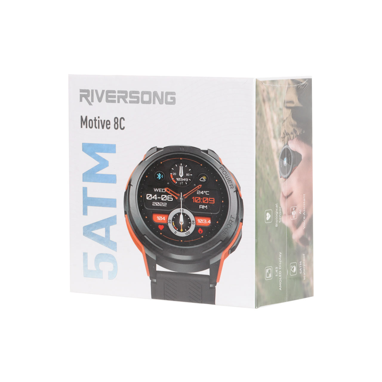 ساعت هوشمند Riversong مدل Motive 8C SW801 - مشکی نارنجی